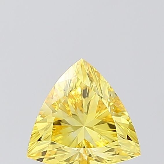 Loose Diamond - TRIANGULAR 1.03ct Fancy Vivid Yellow VVS1: Loose Diamond - TRIANGULAR 1.03ct Fancy Vivid Yellow VVS1 Source: This is a real non-mined Diamond that has been grown in a lab Shape: TRIANGULAR Carats: 1.03 Color: Fancy Vivid Yellow Certification: 