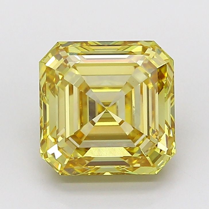 Loose Diamond - ASSCHER 5.03ct Fancy Intense Yellow VS1: Loose Diamond - ASSCHER 5.03ct Fancy Intense Yellow VS1 Source: This is a real non-mined Diamond that has been grown in a lab Shape: ASSCHER Carats: 5.03 Color: Fancy Intense Yellow Certification: IGI