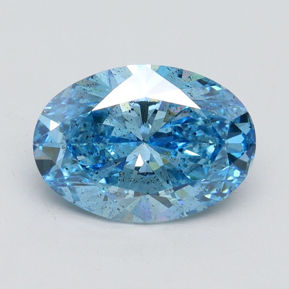 Loose Diamond - OVAL 2.1ct Fancy Vivid Blue SI2: Loose Diamond - OVAL 2.1ct Fancy Vivid Blue SI2 Source: This is a real non-mined Diamond that has been grown in a lab Shape: OVAL Carats: 2.1 Color: Fancy Vivid Blue Certification: IGI Video:
