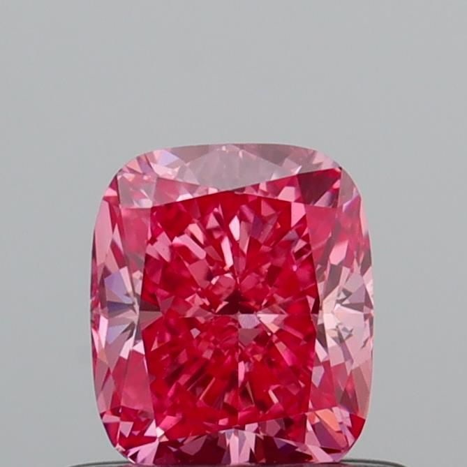 Loose Diamond - CUSHION MODIFIED 0.6ct Fancy Vivid Pink VS1: Loose Diamond - CUSHION MODIFIED 0.6ct Fancy Vivid Pink VS1 Source: This is a real non-mined Diamond that has been grown in a lab Shape: CUSHION MODIFIED Carats: 0.6 Color: Fancy Vivid Pink Certificat