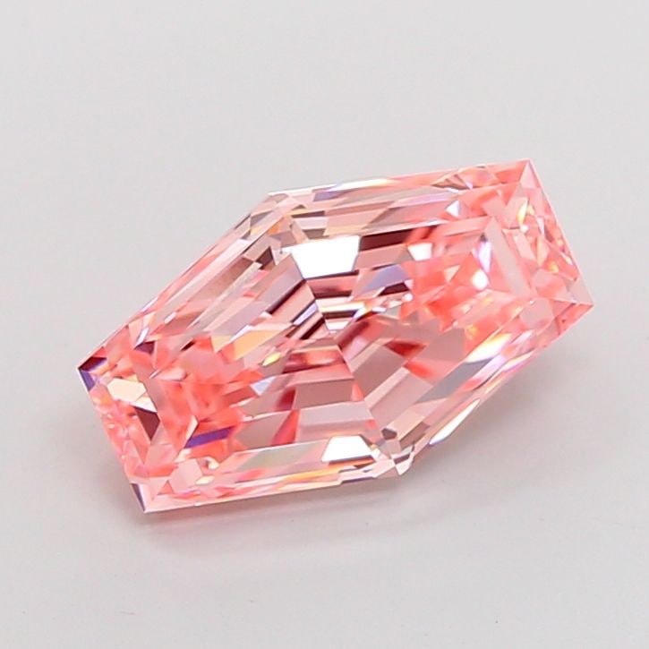 Loose Diamond - HEXAGONAL 4.22ct Fancy Vivid Pink VVS2: Loose Diamond - HEXAGONAL 4.22ct Fancy Vivid Pink VVS2 Source: This is a real non-mined Diamond that has been grown in a lab Shape: HEXAGONAL Carats: 4.22 Color: Fancy Vivid Pink Certification: IGI Vi