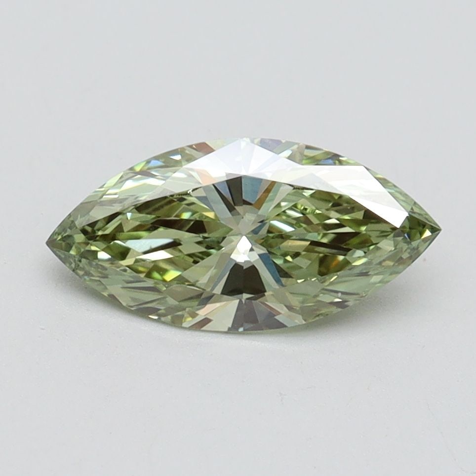 Loose Diamond - MARQUISE 1.0ct Fancy Intense Green VS1: Loose Diamond - MARQUISE 1.0ct Fancy Intense Green VS1 Source: This is a real non-mined Diamond that has been grown in a lab Shape: MARQUISE Carats: 1.0 Color: Fancy Intense Green Certification: IGI