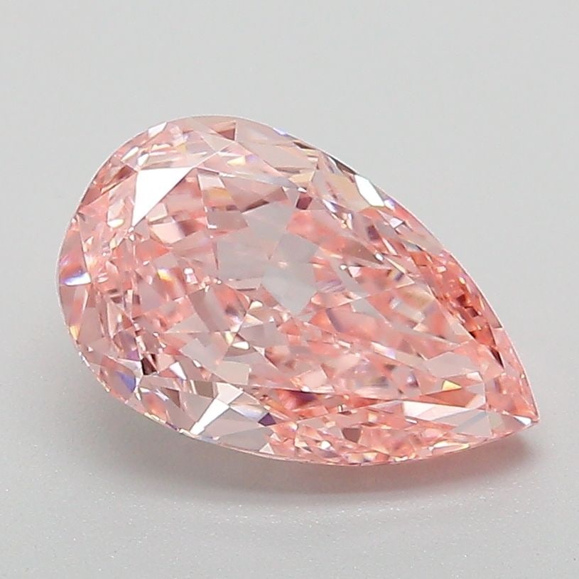 Loose Diamond - PEAR 1.86ct Fancy Vivid Pink VVS1: Loose Diamond - PEAR 1.86ct Fancy Vivid Pink VVS1 Source: This is a real non-mined Diamond that has been grown in a lab Shape: PEAR Carats: 1.86 Color: Fancy Vivid Pink Certification: IGI Video: