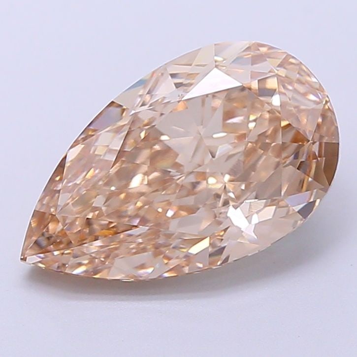 Loose Diamond - PEAR 3.52ct Fancy Light Brown VS1: Loose Diamond - PEAR 3.52ct Fancy Light Brown VS1 Source: This is a real non-mined Diamond that has been grown in a lab Shape: PEAR Carats: 3.52 Color: Fancy Light Brown Certification: IGI Video: