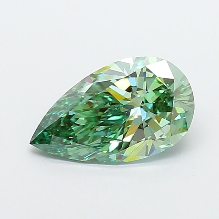 Loose Diamond - PEAR 2.07ct Fancy Vivid Green VVS2: Loose Diamond - PEAR 2.07ct Fancy Vivid Green VVS2 Source: This is a real non-mined Diamond that has been grown in a lab Shape: PEAR Carats: 2.07 Color: Fancy Vivid Green Certification: IGI Video: