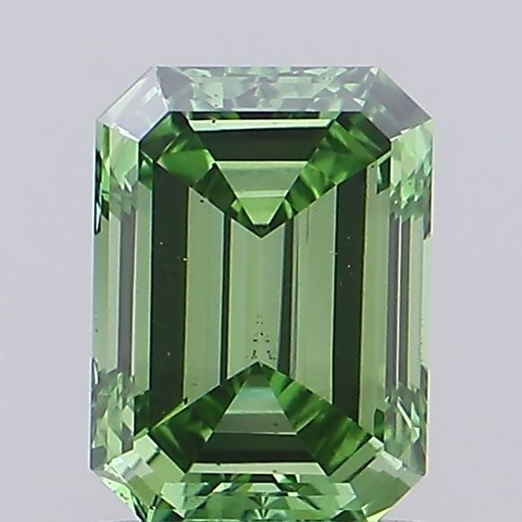 Loose Diamond - EMERALD 0.99ct Fancy Vivid Green VS2: Loose Diamond - EMERALD 0.99ct Fancy Vivid Green VS2 Source: This is a real non-mined Diamond that has been grown in a lab Shape: EMERALD Carats: 0.99 Color: Fancy Vivid Green Certification: IGI Video