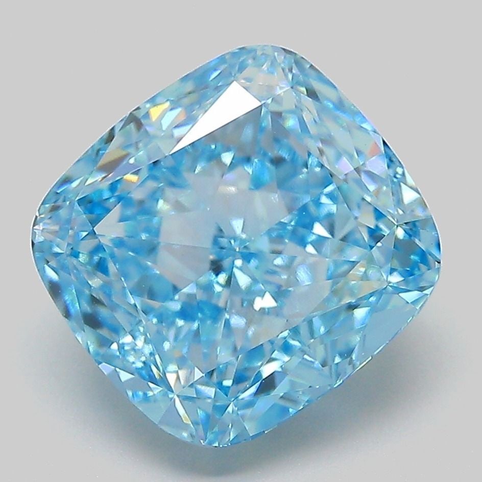 Loose Diamond - CUSHION MODIFIED 5.07ct Fancy Vivid Blue VVS2: Loose Diamond - CUSHION MODIFIED 5.07ct Fancy Vivid Blue VVS2 Source: This is a real non-mined Diamond that has been grown in a lab Shape: CUSHION MODIFIED Carats: 5.07 Color: Fancy Vivid Blue Certifi