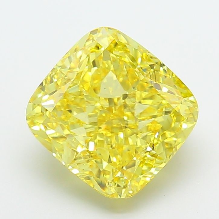 Loose Diamond - CUSHION MODIFIED 7.59ct Fancy Vivid Yellow VS2: Loose Diamond - CUSHION MODIFIED 7.59ct Fancy Vivid Yellow VS2 Source: This is a real non-mined Diamond that has been grown in a lab Shape: CUSHION MODIFIED Carats: 7.59 Color: Fancy Vivid Yellow Cert