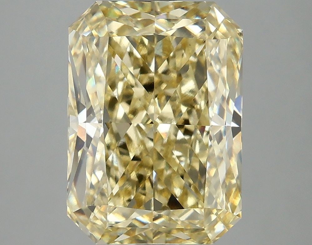 Loose Diamond - RADIANT 5.1ct Fancy Intense Yellow VVS2: Loose Diamond - RADIANT 5.1ct Fancy Intense Yellow VVS2 Source: This is a real non-mined Diamond that has been grown in a lab Shape: RADIANT Carats: 5.1 Color: Fancy Intense Yellow Certification: IGI 