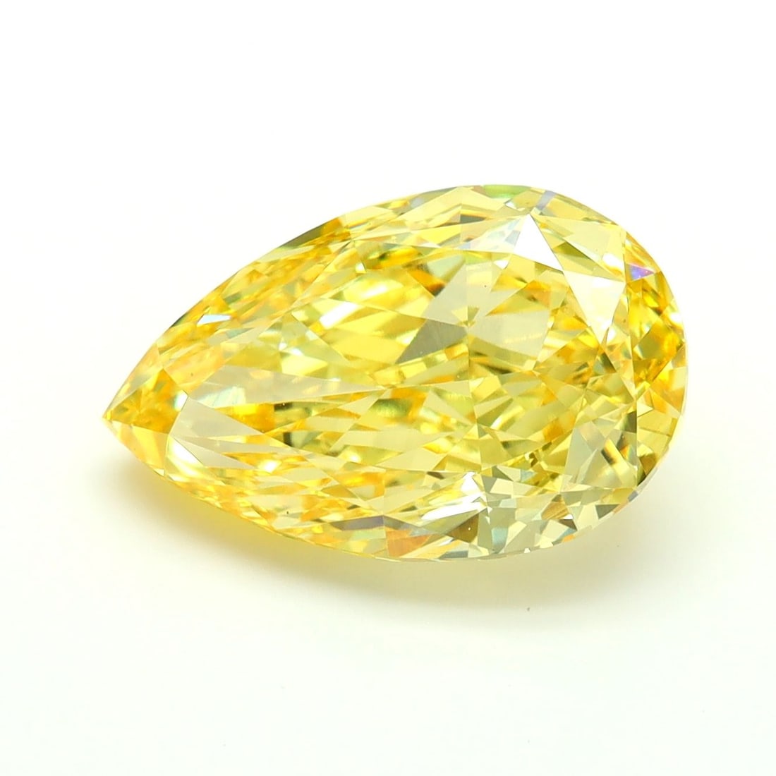 Loose Diamond - PEAR 5.08ct Fancy Vivid Yellow VS1: Loose Diamond - PEAR 5.08ct Fancy Vivid Yellow VS1 Source: This is a real non-mined Diamond that has been grown in a lab Shape: PEAR Carats: 5.08 Color: Fancy Vivid Yellow Certification: IGI Video: