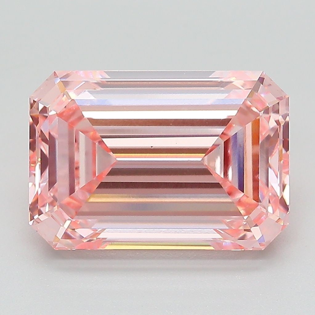 Loose Diamond - EMERALD 5.06ct Fancy Intense Pink VS1: Loose Diamond - EMERALD 5.06ct Fancy Intense Pink VS1 Source: This is a real non-mined Diamond that has been grown in a lab Shape: EMERALD Carats: 5.06 Color: Fancy Intense Pink Certification: IGI Vid