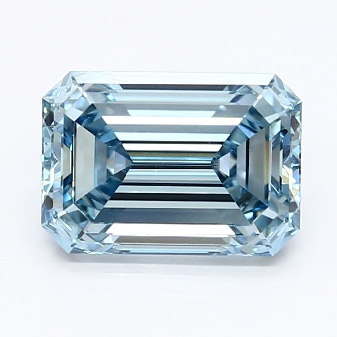 Loose Diamond - EMERALD 1.79ct Fancy Intense Blue VS1: Loose Diamond - EMERALD 1.79ct Fancy Intense Blue VS1 Source: This is a real non-mined Diamond that has been grown in a lab Shape: EMERALD Carats: 1.79 Color: Fancy Intense Blue Certification: IGI Vid