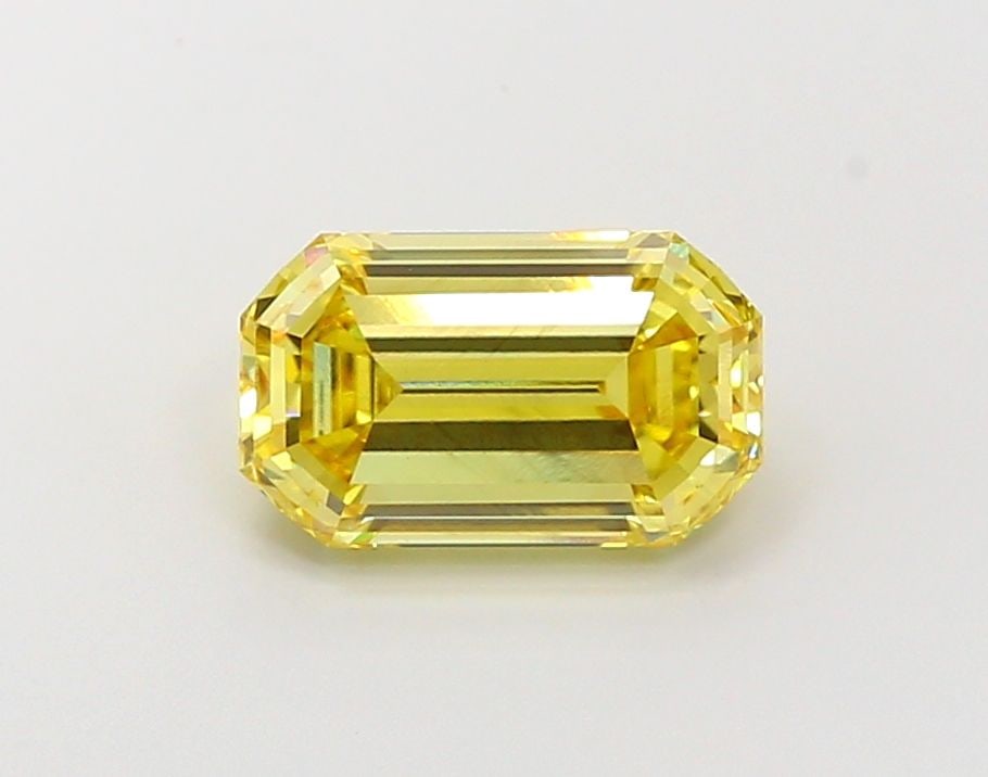 Loose Diamond - EMERALD 3.02ct Fancy Intense Yellow VS2: Loose Diamond - EMERALD 3.02ct Fancy Intense Yellow VS2 Source: This is a real non-mined Diamond that has been grown in a lab Shape: EMERALD Carats: 3.02 Color: Fancy Intense Yellow Certification: IGI