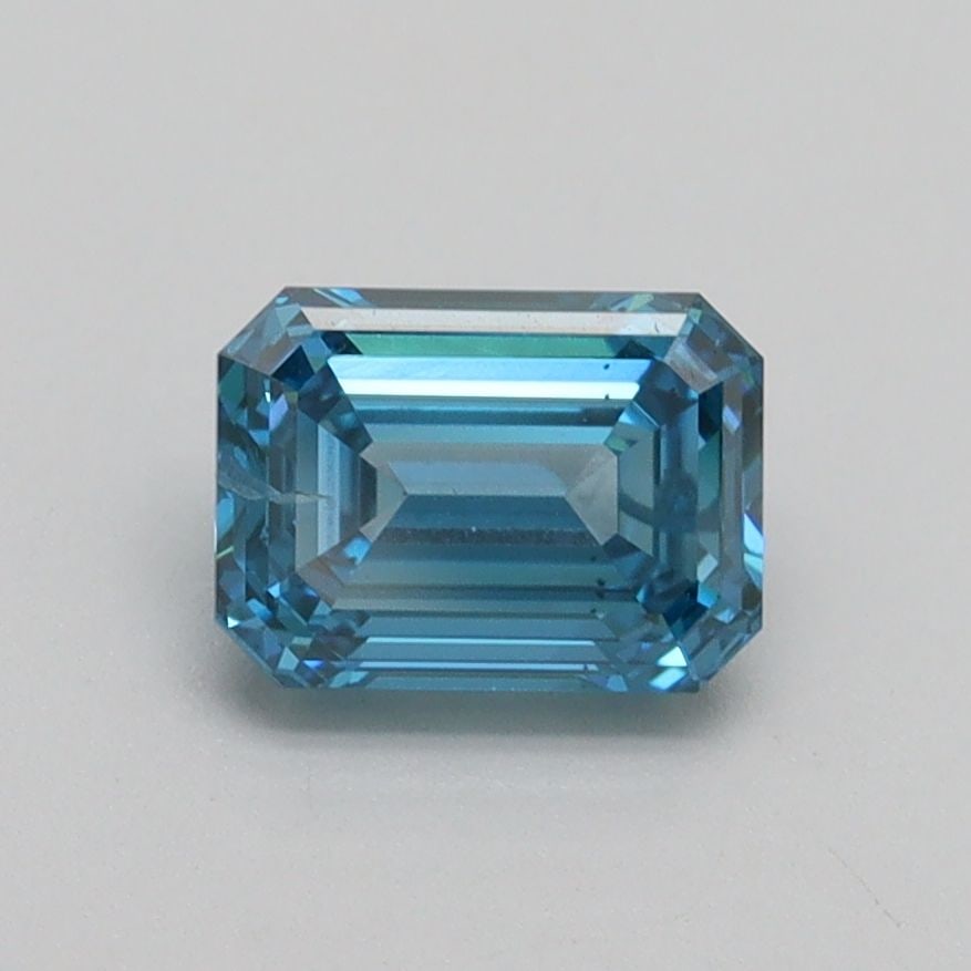 Loose Diamond - EMERALD 1.01ct Fancy Vivid Blue SI2: Loose Diamond - EMERALD 1.01ct Fancy Vivid Blue SI2 Source: This is a real non-mined Diamond that has been grown in a lab Shape: EMERALD Carats: 1.01 Color: Fancy Vivid Blue Certification: IGI Video: