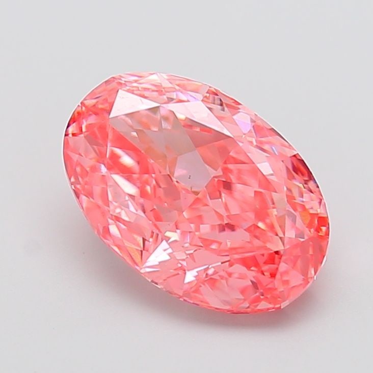 Loose Diamond - OVAL 4.05ct Fancy Vivid Pink VS1: Loose Diamond - OVAL 4.05ct Fancy Vivid Pink VS1 Source: This is a real non-mined Diamond that has been grown in a lab Shape: OVAL Carats: 4.05 Color: Fancy Vivid Pink Certification: IGI Video: