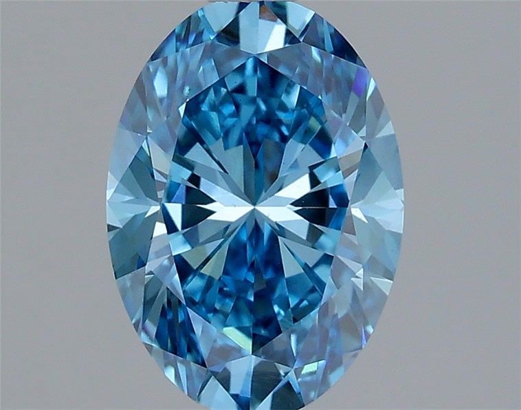 Loose Diamond - OVAL 1.57ct Fancy Vivid Blue VS1: Loose Diamond - OVAL 1.57ct Fancy Vivid Blue VS1 Source: This is a real non-mined Diamond that has been grown in a lab Shape: OVAL Carats: 1.57 Color: Fancy Vivid Blue Certification: IGI Video: