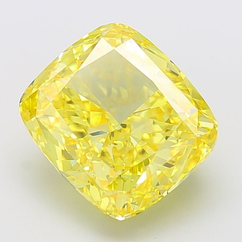 Loose Diamond - CUSHION MODIFIED 9.03ct Fancy Vivid Yellow VS1: Loose Diamond - CUSHION MODIFIED 9.03ct Fancy Vivid Yellow VS1 Source: This is a real non-mined Diamond that has been grown in a lab Shape: CUSHION MODIFIED Carats: 9.03 Color: Fancy Vivid Yellow Cert