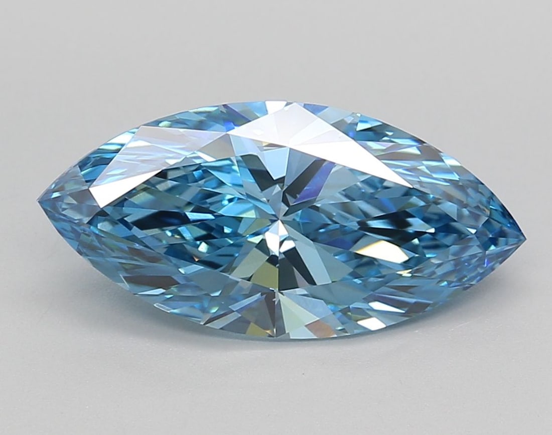 Loose Diamond - MARQUISE 3.01ct Fancy Vivid Blue VS1: Loose Diamond - MARQUISE 3.01ct Fancy Vivid Blue VS1 Source: This is a real non-mined Diamond that has been grown in a lab Shape: MARQUISE Carats: 3.01 Color: Fancy Vivid Blue Certification: IGI Video