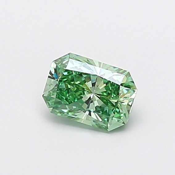 Loose Diamond - RADIANT 0.67ct Fancy Vivid Green VS1: Loose Diamond - RADIANT 0.67ct Fancy Vivid Green VS1 Source: This is a real non-mined Diamond that has been grown in a lab Shape: RADIANT Carats: 0.67 Color: Fancy Vivid Green Certification: IGI Video