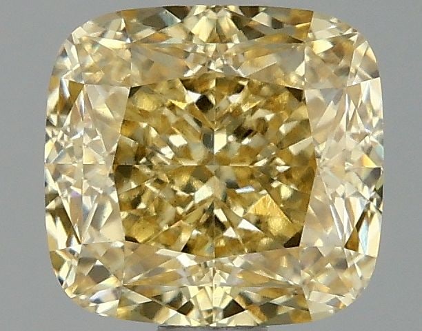 Loose Diamond - CUSHION MODIFIED 1.59ct Fancy Intense Yellow VS1: Loose Diamond - CUSHION MODIFIED 1.59ct Fancy Intense Yellow VS1 Source: This is a real non-mined Diamond that has been grown in a lab Shape: CUSHION MODIFIED Carats: 1.59 Color: Fancy Intense Yellow 