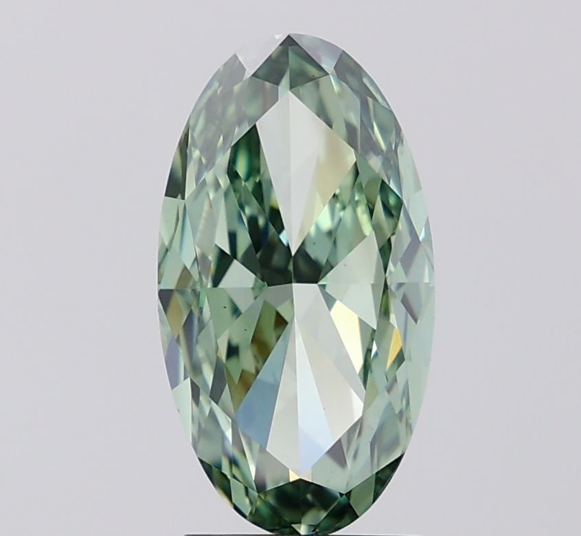 Loose Diamond - OVAL 3.08ct Fancy Vivid Green VS1: Loose Diamond - OVAL 3.08ct Fancy Vivid Green VS1 Source: This is a real non-mined Diamond that has been grown in a lab Shape: OVAL Carats: 3.08 Color: Fancy Vivid Green Certification: IGI Video: