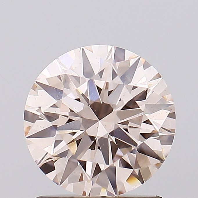 Ideal Loose Diamond - ROUND 1.37ct Fancy Light Brown Pink VS2: Ideal Loose Diamond - ROUND 1.37ct Fancy Light Brown Pink VS2 Source: This is a real non-mined Diamond that has been grown in a lab Shape: ROUND Carats: 1.37 Color: Fancy Light Brown Pink