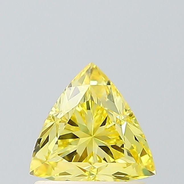 Loose Diamond - TRIANGULAR 1.0ct Fancy Vivid Yellow VVS2: Loose Diamond - TRIANGULAR 1.0ct Fancy Vivid Yellow VVS2 Source: This is a real non-mined Diamond that has been grown in a lab Shape: TRIANGULAR Carats: 1.0 Color: Fancy Vivid Yellow Certification: IG