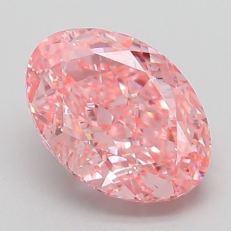 Loose Diamond - OVAL 2.31ct Fancy Vivid Pink VS1: Loose Diamond - OVAL 2.31ct Fancy Vivid Pink VS1 Source: This is a real non-mined Diamond that has been grown in a lab Shape: OVAL Carats: 2.31 Color: Fancy Vivid Pink Certification: IGI Video: