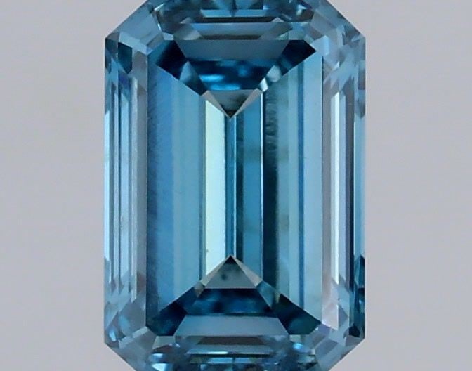 Loose Diamond - EMERALD 0.49ct Fancy Vivid Blue VS1: Loose Diamond - EMERALD 0.49ct Fancy Vivid Blue VS1 Source: This is a real non-mined Diamond that has been grown in a lab Shape: EMERALD Carats: 0.49 Color: Fancy Vivid Blue Certification: IGI Video: