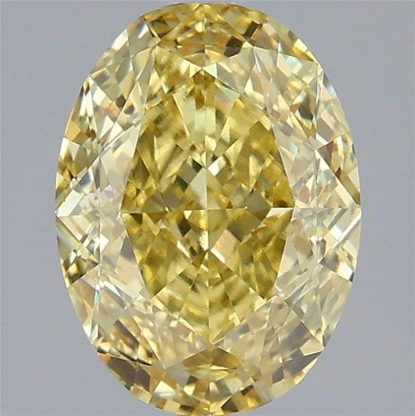 Loose Diamond - OVAL 2.6ct Fancy Vivid Yellow VVS2: Loose Diamond - OVAL 2.6ct Fancy Vivid Yellow VVS2 Source: This is a real non-mined Diamond that has been grown in a lab Shape: OVAL Carats: 2.6 Color: Fancy Vivid Yellow Certification: IGI Video: