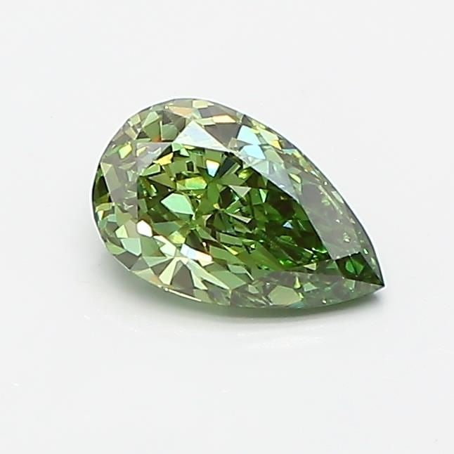 Loose Diamond - PEAR 0.68ct Fancy Vivid Green VVS1: Loose Diamond - PEAR 0.68ct Fancy Vivid Green VVS1 Source: This is a real non-mined Diamond that has been grown in a lab Shape: PEAR Carats: 0.68 Color: Fancy Vivid Green Certification: IGI Video: