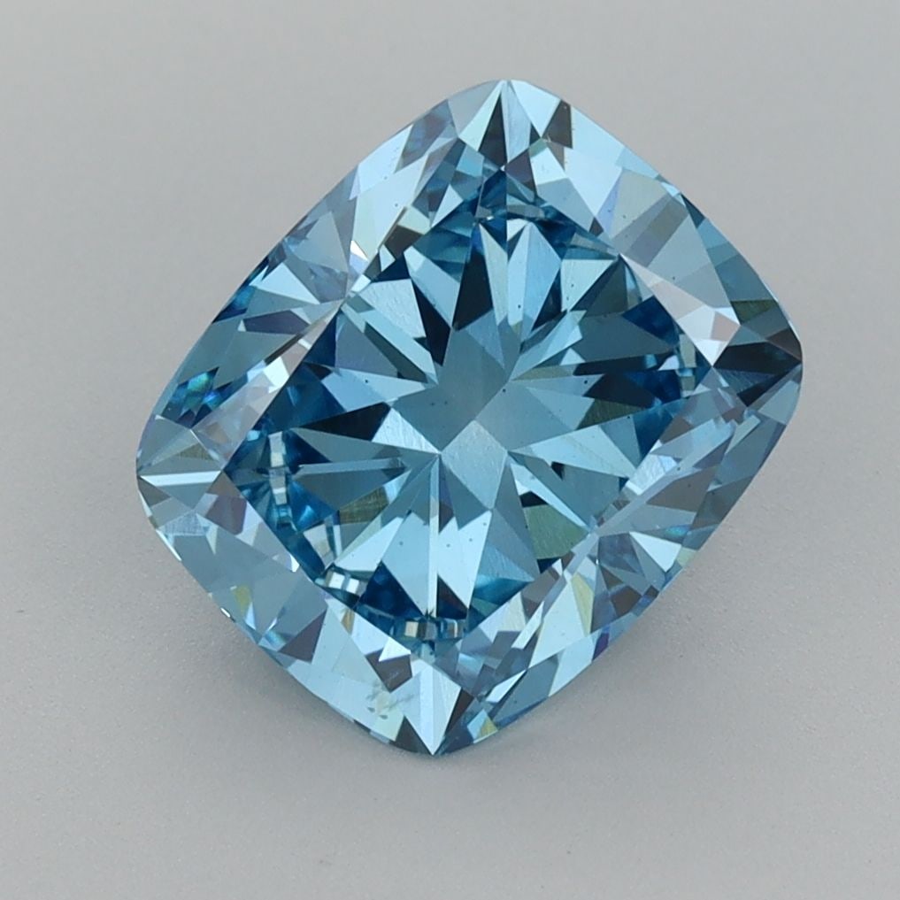 Loose Diamond - CUSHION MODIFIED 3.04ct Fancy Vivid Blue VS2: Loose Diamond - CUSHION MODIFIED 3.04ct Fancy Vivid Blue VS2 Source: This is a real non-mined Diamond that has been grown in a lab Shape: CUSHION MODIFIED Carats: 3.04 Color: Fancy Vivid Blue Certific