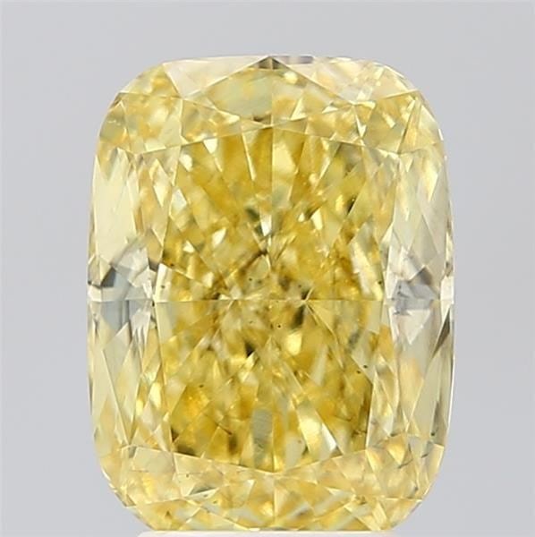 Loose Diamond - CUSHION MODIFIED 4.09ct Fancy Intense Yellow VS2: Loose Diamond - CUSHION MODIFIED 4.09ct Fancy Intense Yellow VS2 Source: This is a real non-mined Diamond that has been grown in a lab Shape: CUSHION MODIFIED Carats: 4.09 Color: Fancy Intense Yellow 