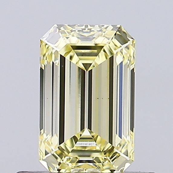 Loose Diamond - EMERALD 0.68ct Fancy Yellow VVS2: Loose Diamond - EMERALD 0.68ct Fancy Yellow VVS2 Source: This is a real non-mined Diamond that has been grown in a lab Shape: EMERALD Carats: 0.68 Color: Fancy Yellow Certification: IGI Video: