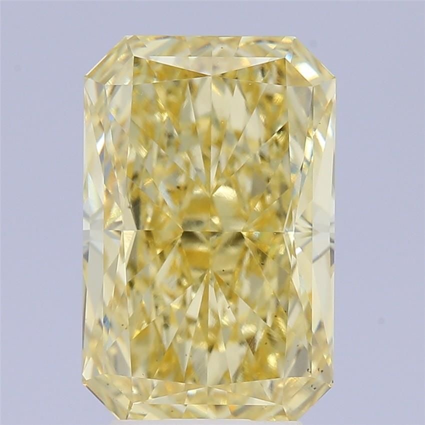 Loose Diamond - RADIANT 4.21ct Fancy Intense Yellow VS2: Loose Diamond - RADIANT 4.21ct Fancy Intense Yellow VS2 Source: This is a real non-mined Diamond that has been grown in a lab Shape: RADIANT Carats: 4.21 Color: Fancy Intense Yellow Certification: IGI