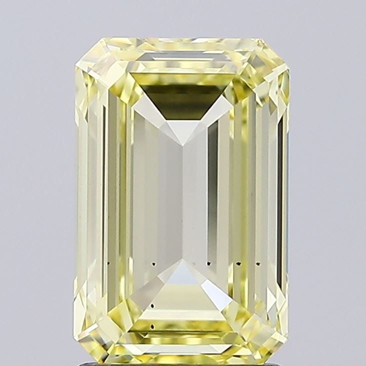 Loose Diamond - EMERALD 2.02ct Fancy Yellow VS2: Loose Diamond - EMERALD 2.02ct Fancy Yellow VS2 Source: This is a real non-mined Diamond that has been grown in a lab Shape: EMERALD Carats: 2.02 Color: Fancy Yellow Certification: IGI Video: