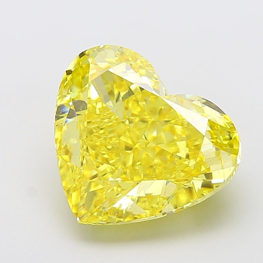Loose Diamond - HEART 8.53ct Fancy Intense Yellow VS1: Loose Diamond - HEART 8.53ct Fancy Intense Yellow VS1 Source: This is a real non-mined Diamond that has been grown in a lab Shape: HEART Carats: 8.53 Color: Fancy Intense Yellow Certification: IGI Vid
