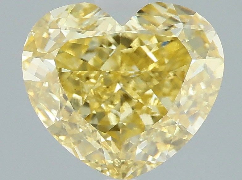 Loose Diamond - HEART 2.5ct Fancy Intense Yellow VS1: Loose Diamond - HEART 2.5ct Fancy Intense Yellow VS1 Source: This is a real non-mined Diamond that has been grown in a lab Shape: HEART Carats: 2.5 Color: Fancy Intense Yellow Certification: IGI Video