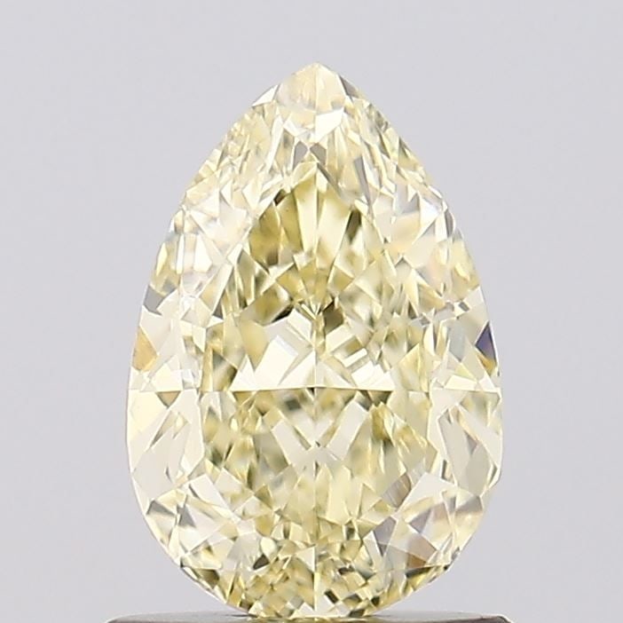 Loose Diamond - PEAR 1.09ct Fancy Light Yellow VVS2: Loose Diamond - PEAR 1.09ct Fancy Light Yellow VVS2 Source: This is a real non-mined Diamond that has been grown in a lab Shape: PEAR Carats: 1.09 Color: Fancy Light Yellow Certification: IGI Video: