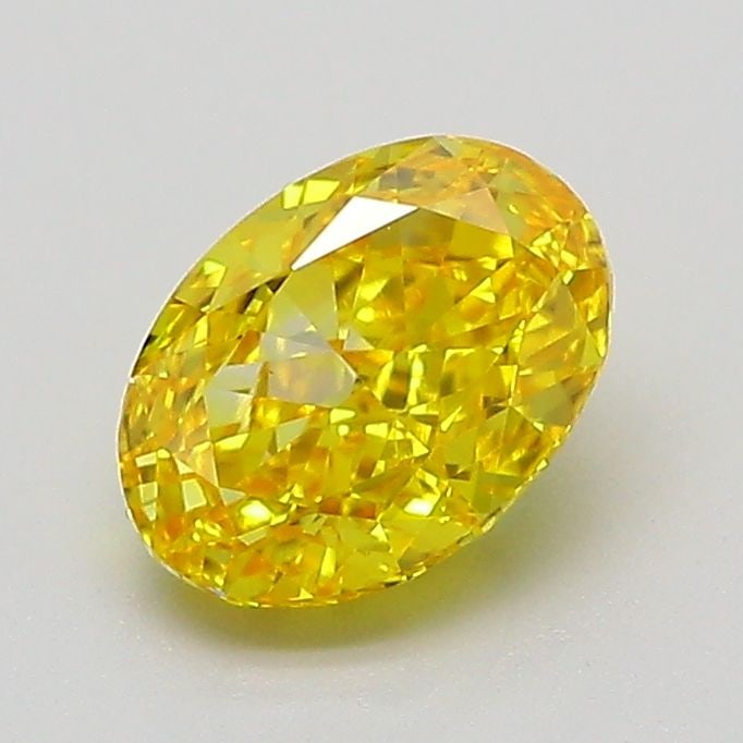 Loose Diamond - OVAL 1.03ct Fancy Vivid Yellow VVS2: Loose Diamond - OVAL 1.03ct Fancy Vivid Yellow VVS2 Source: This is a real non-mined Diamond that has been grown in a lab Shape: OVAL Carats: 1.03 Color: Fancy Vivid Yellow Certification: IGI Video: