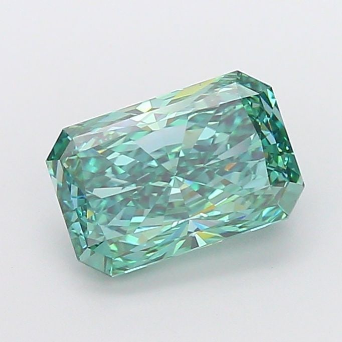 Loose Diamond - RADIANT 4.09ct Fancy Vivid Green VS1: Loose Diamond - RADIANT 4.09ct Fancy Vivid Green VS1 Source: This is a real non-mined Diamond that has been grown in a lab Shape: RADIANT Carats: 4.09 Color: Fancy Vivid Green Certification: IGI