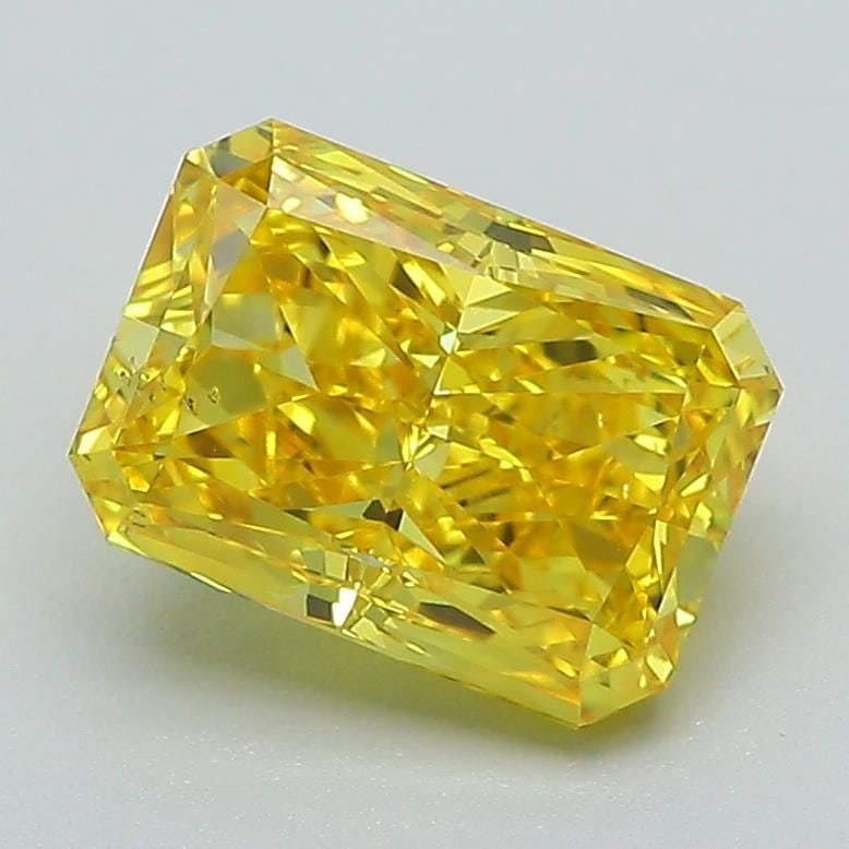 Loose Diamond - RADIANT 2.11ct Fancy Vivid Yellow VS2: Loose Diamond - RADIANT 2.11ct Fancy Vivid Yellow VS2 Source: This is a real non-mined Diamond that has been grown in a lab Shape: RADIANT Carats: 2.11 Color: Fancy Vivid Yellow Certification: IGI Vid