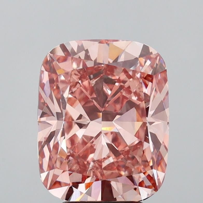 Loose Diamond - CUSHION BRILLIANT 4.65ct Fancy Vivid Pink VS1: Loose Diamond - CUSHION BRILLIANT 4.65ct Fancy Vivid Pink VS1 Source: This is a real non-mined Diamond that has been grown in a lab Shape: CUSHION BRILLIANT Carats: 4.65 Color: Fancy Vivid Pink Certif
