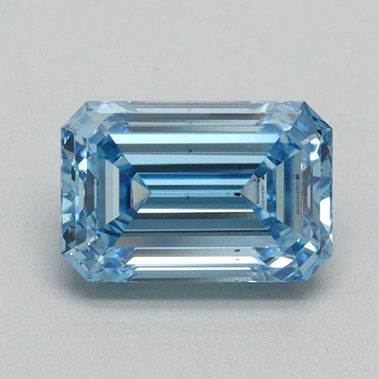 Loose Diamond - EMERALD 1.08ct Fancy Vivid Blue VS2: Loose Diamond - EMERALD 1.08ct Fancy Vivid Blue VS2 Source: This is a real non-mined Diamond that has been grown in a lab Shape: EMERALD Carats: 1.08 Color: Fancy Vivid Blue Certification: IGI Video: