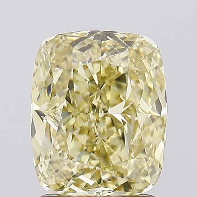 Loose Diamond - CUSHION MODIFIED 2.02ct Fancy Intense Yellow VVS2: Loose Diamond - CUSHION MODIFIED 2.02ct Fancy Intense Yellow VVS2 Source: This is a real non-mined Diamond that has been grown in a lab Shape: CUSHION MODIFIED Carats: 2.02 Color: Fancy Intense Yellow