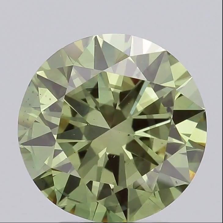 Loose Diamond - ROUND 2.45ct Fancy Vivid Green SI1: Loose Diamond - ROUND 2.45ct Fancy Vivid Green SI1 Source: This is a real non-mined Diamond that has been grown in a lab Shape: ROUND Carats: 2.45 Color: Fancy Vivid Green Certification: IGI Video: