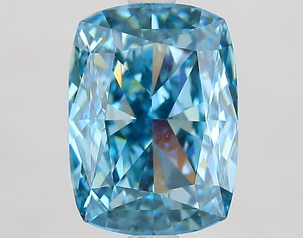 Loose Diamond - CUSHION MODIFIED 3.56ct Fancy Vivid Blue VS1: Loose Diamond - CUSHION MODIFIED 3.56ct Fancy Vivid Blue VS1 Source: This is a real non-mined Diamond that has been grown in a lab Shape: CUSHION MODIFIED Carats: 3.56 Color: Fancy Vivid Blue Certific