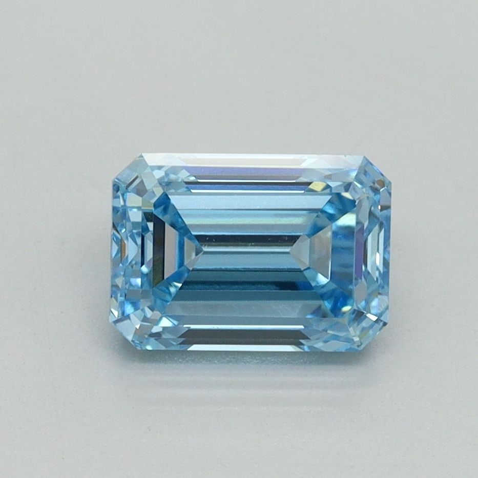 Loose Diamond - EMERALD 1.5ct Fancy Vivid Blue VS1: Loose Diamond - EMERALD 1.5ct Fancy Vivid Blue VS1 Source: This is a real non-mined Diamond that has been grown in a lab Shape: EMERALD Carats: 1.5 Color: Fancy Vivid Blue Certification: IGI Video: