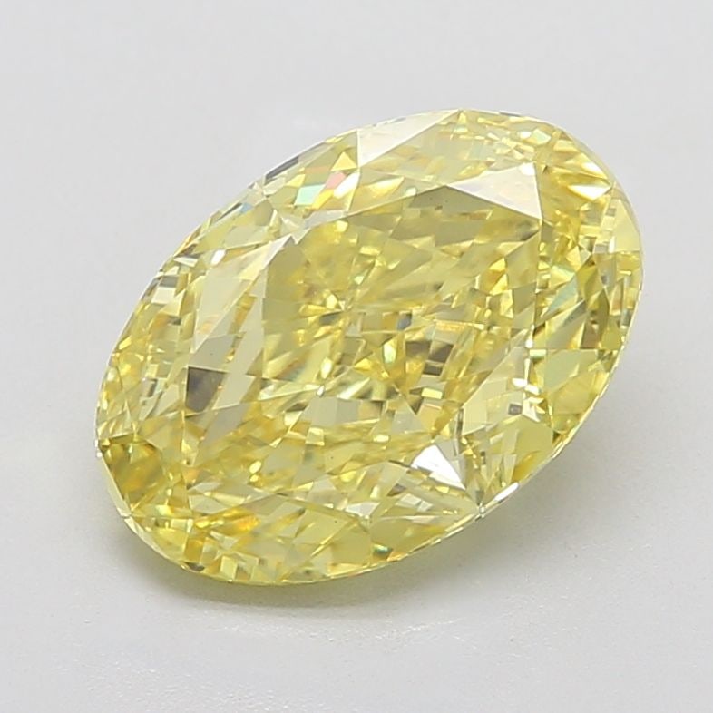 Loose Diamond - OVAL 5.14ct Fancy Vivid Yellow VS1: Loose Diamond - OVAL 5.14ct Fancy Vivid Yellow VS1 Source: This is a real non-mined Diamond that has been grown in a lab Shape: OVAL Carats: 5.14 Color: Fancy Vivid Yellow Certification: IGI Video: