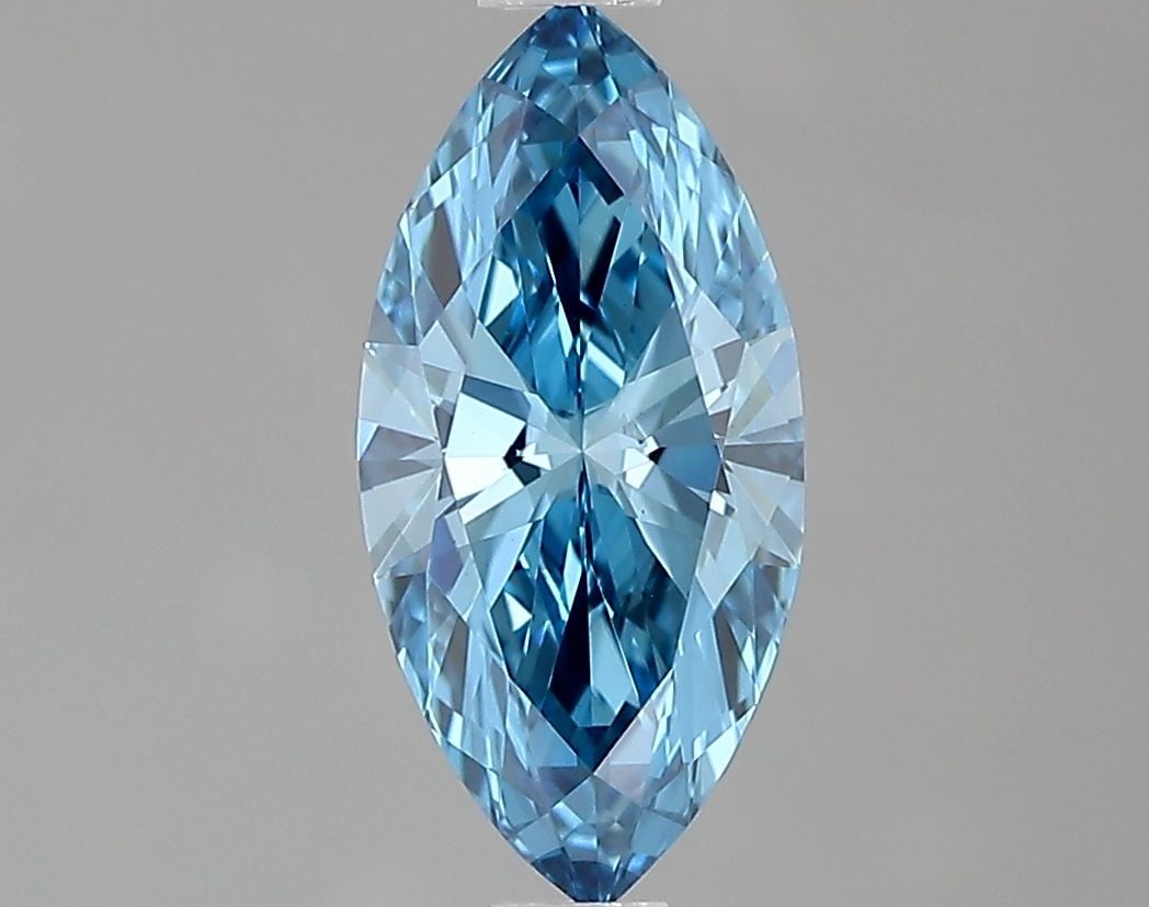 Loose Diamond - MARQUISE 0.71ct Fancy Vivid Blue VVS2: Loose Diamond - MARQUISE 0.71ct Fancy Vivid Blue VVS2 Source: This is a real non-mined Diamond that has been grown in a lab Shape: MARQUISE Carats: 0.71 Color: Fancy Vivid Blue Certification: IGI Vide